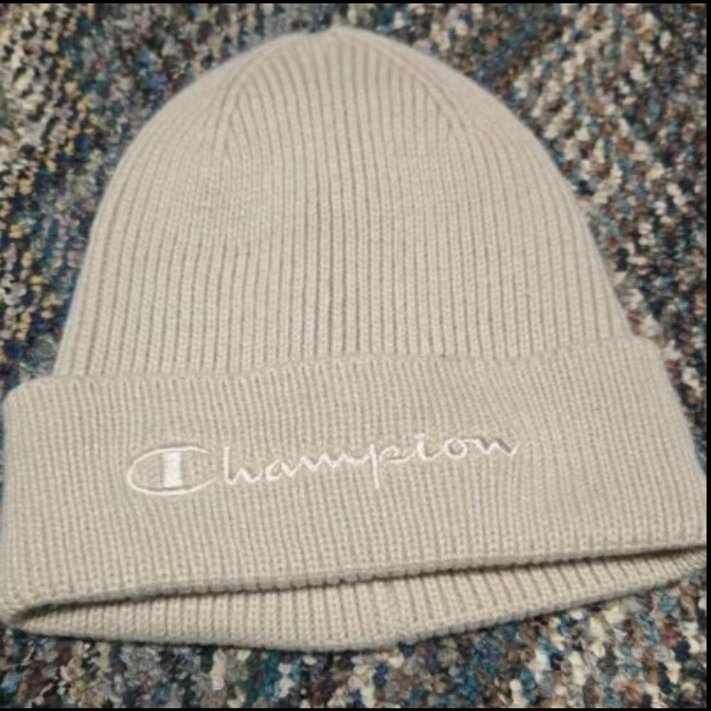 Champion Cream Beanie Hat